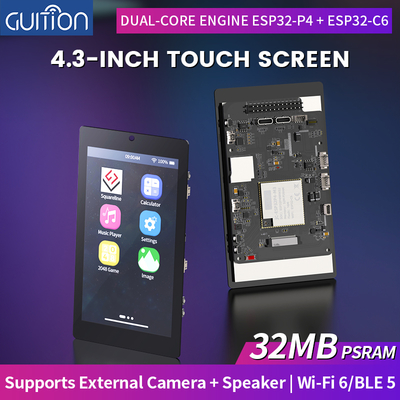 JC4880P443C_I_W 높은 비용 성능 4.3인치 IPS 터치 스크린 개발 키트 ESP32P4/ESP32-C6 듀얼 플랫폼을 지원합니다